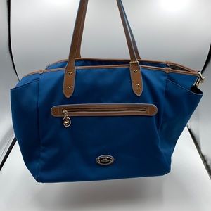 Coach Diaper Bag Sawyer Mineral Blue NWOT blue